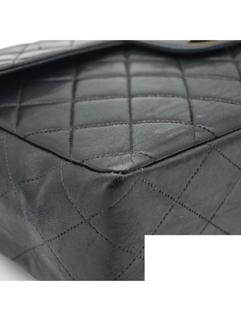 Chanel Maxi Quilted Lambskin Bag Handbag Flap Bag Black